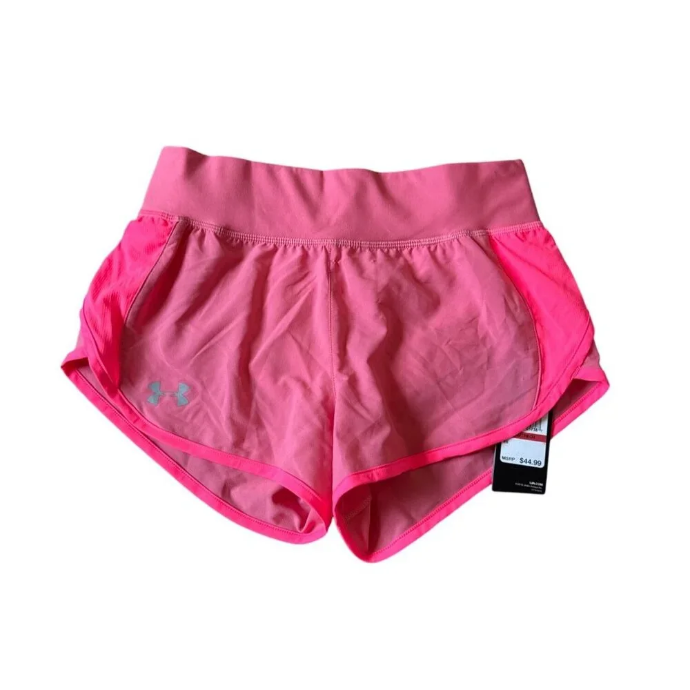 NWT Under Armour Women's Size XS Pink Exercise Shorts *Flaw* Essential‎ Gym